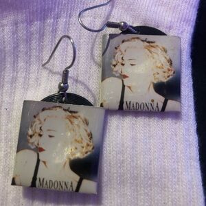 Madonna Black and White Earrings